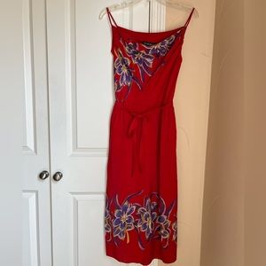 VINTAGE RED & FLORAL DRESS